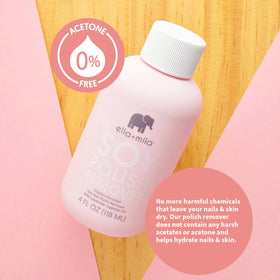 ella+mila bottle next to ruler to show 4 fl oz size and portability
