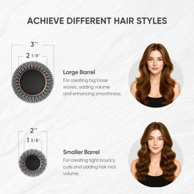 Ellen Evyse brushes arranged with four hair clips aiding fast sectioning and control