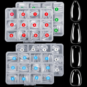 ELLEWIN front packaging showing 1000 clear full-cover tips for easy storage