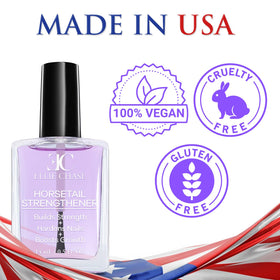 Ellie Chase lifestyle manicure scene showing durable glossy nails
