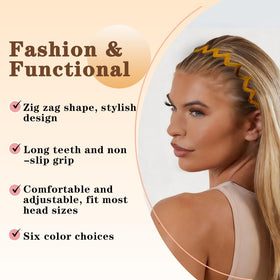 ELLOPH headband used during makeup to keep hair away and simplify routines