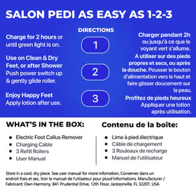 Elmchee in use on heel showing smoothing result and at-home pedicure benefit