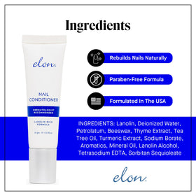 Elon ingredient display with beeswax and lanolin to emphasize nourishing components
