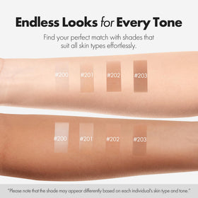ELROEL demonstration of stick transforming from white balm to tinted cream upon brushing