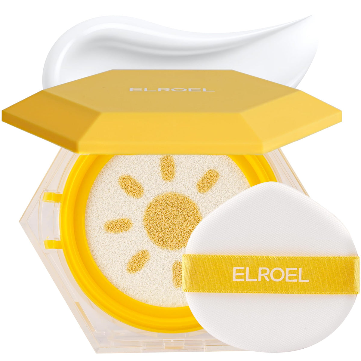 ELROEL compact front view showing sleek design and SPF 50 protection