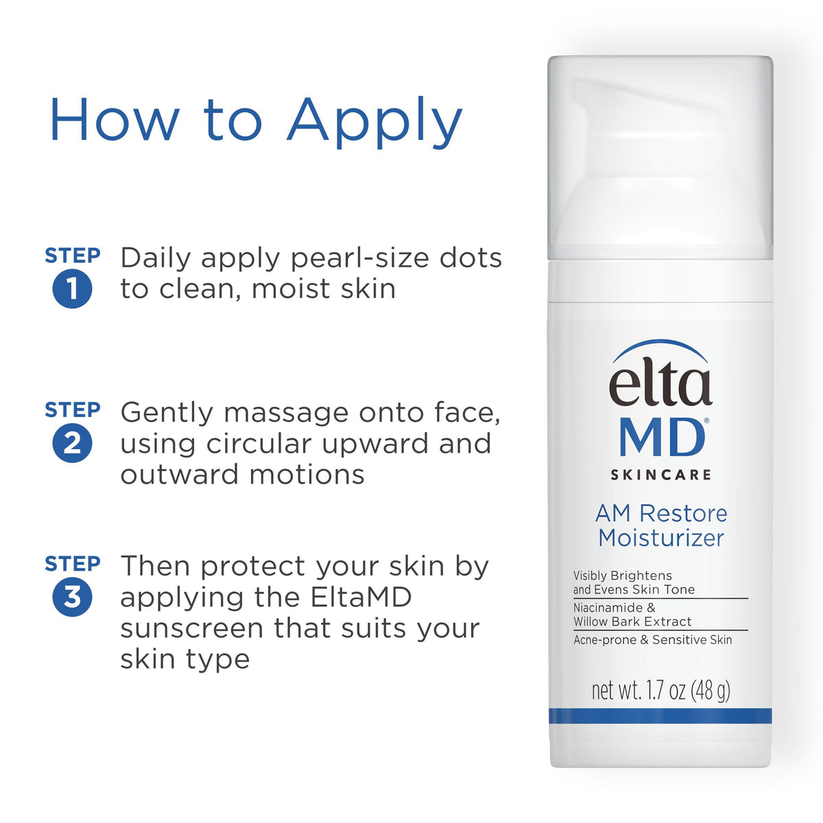 EltaMD on bathroom counter illustrating morning routine compatibility