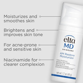 EltaMD close-up of creamy texture showing lightweight hydration