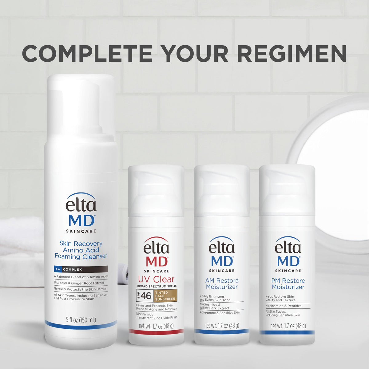 EltaMD packed in travel kit emphasizing TSA-friendly convenience