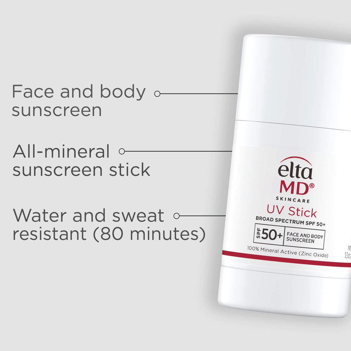 EltaMD sunscreen application on cheek illustrating quick blend in