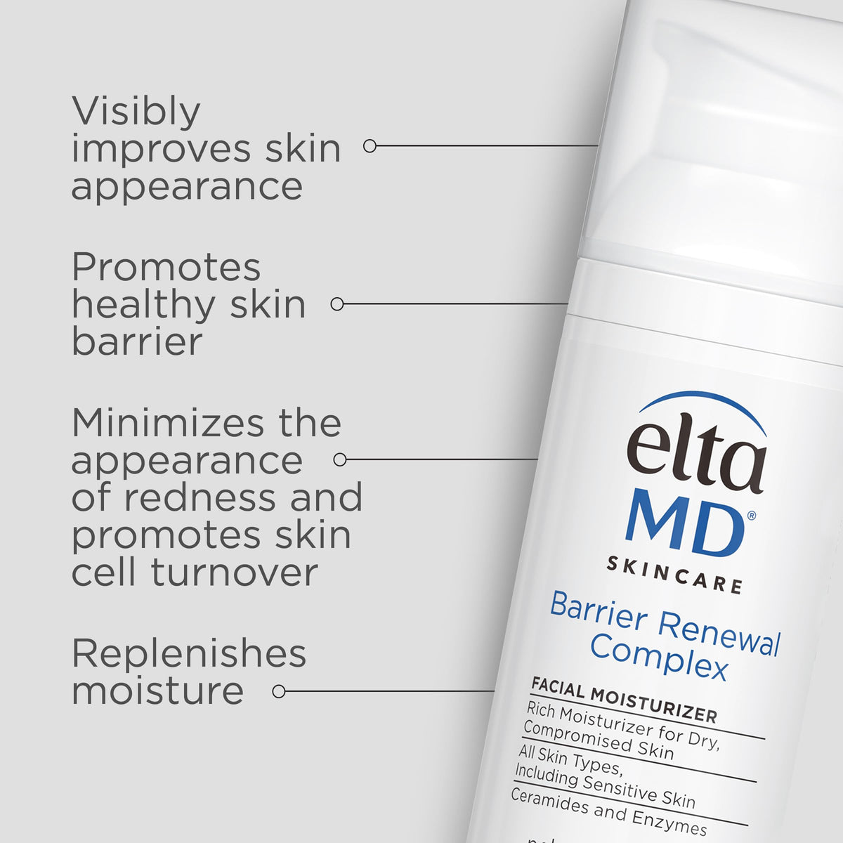 EltaMD open container close-up showing smooth cream for intense hydration