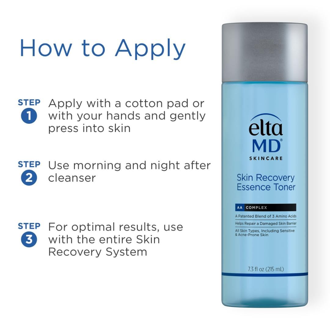 EltaMD bottle beside sunscreen illustrates routine compatibility and protection benefit