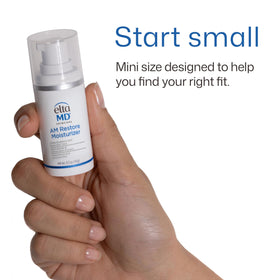 Close-up of EltaMD moisturizer texture highlighting lightweight, fast-absorbing hydration