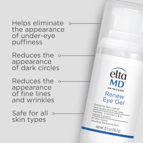 EltaMD pump close-up dispensing gel, EltaMD ensures controlled dosing and hygiene