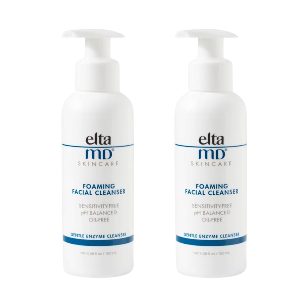 EltaMD pump bottle front view showing label and gentle daily cleansing benefit