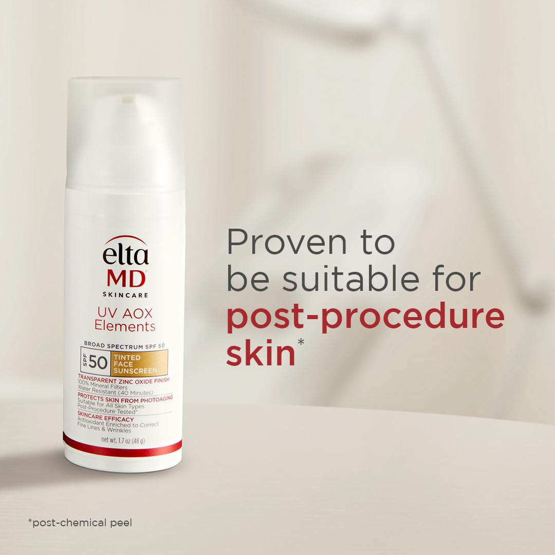 EltaMD ingredient label detail highlighting mineral actives and antioxidants