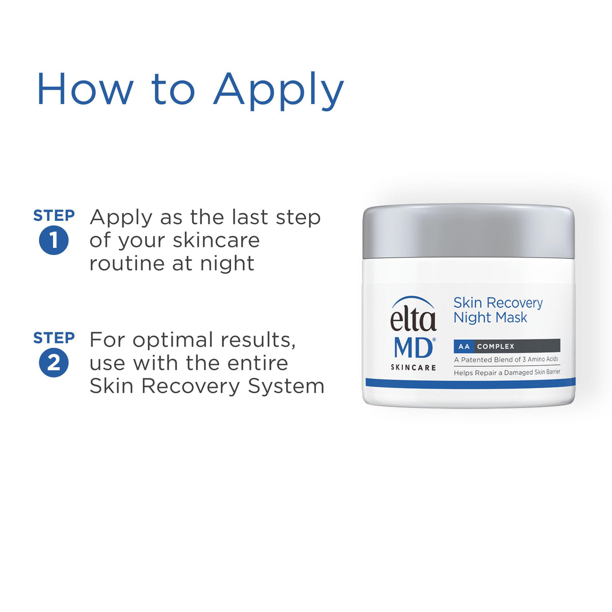 EltaMD ingredients visual with niacinamide and hyaluronic acid benefits