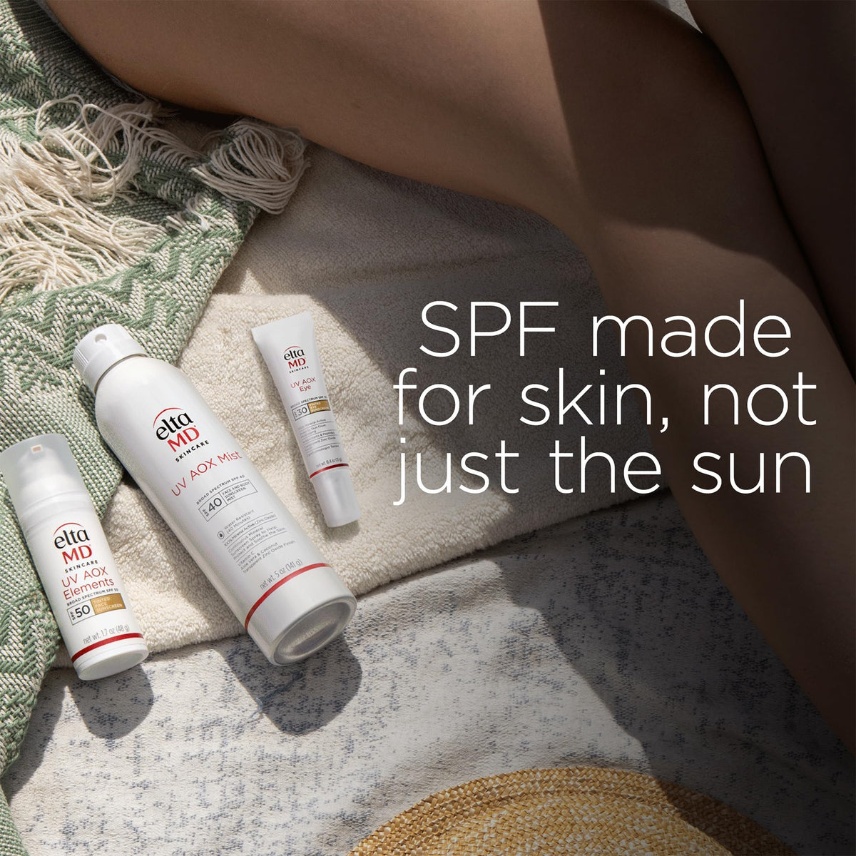 EltaMD applied on face outdoors illustrating mineral protection and natural finish