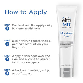 EltaMD moisturizer spread on forearm to hydrate dry body skin