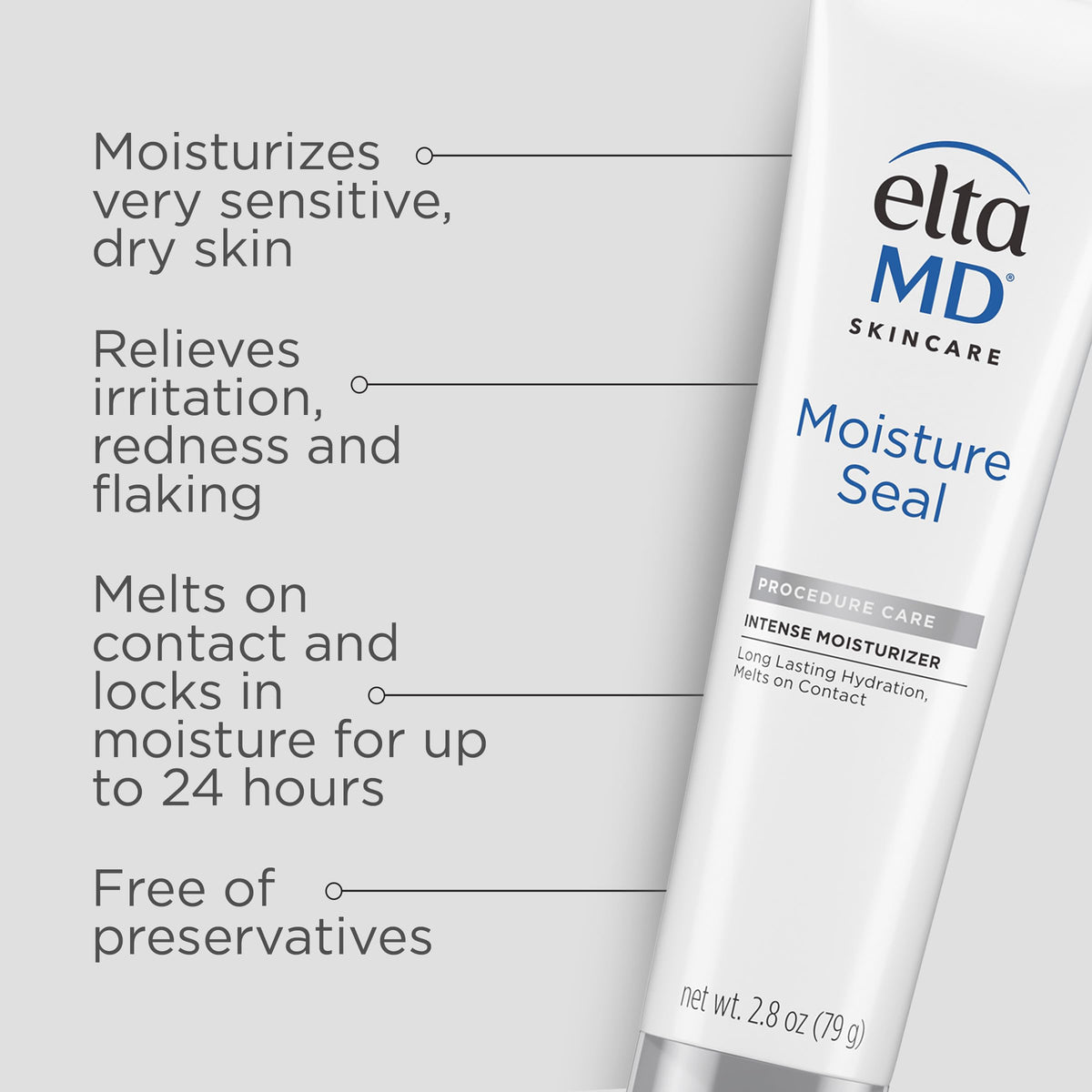 EltaMD cream texture close-up demonstrating rich, waterless barrier