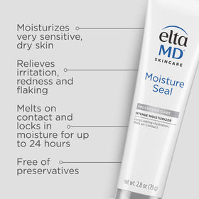 EltaMD cream texture close-up demonstrating rich, waterless barrier