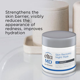 EltaMD product applied to neck highlighting barrier support benefit