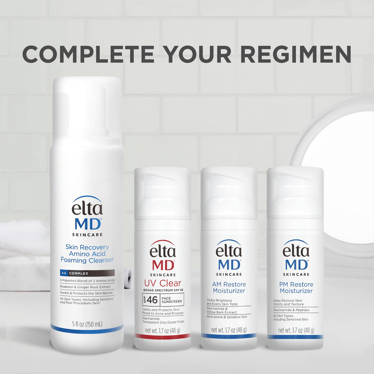 EltaMD packaging label close-up showing ingredient transparency and trust