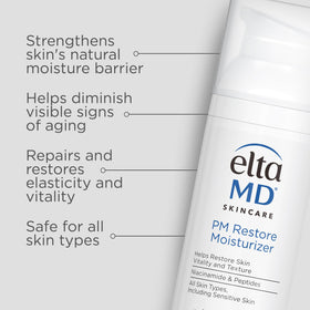 EltaMD pump dispensing cream highlighting hygienic, controlled use benefit