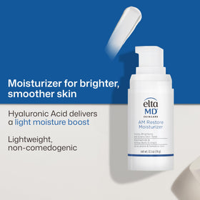 EltaMD 0.5 ounce moisturizer next to a coin for scale, emphasizing portable convenience