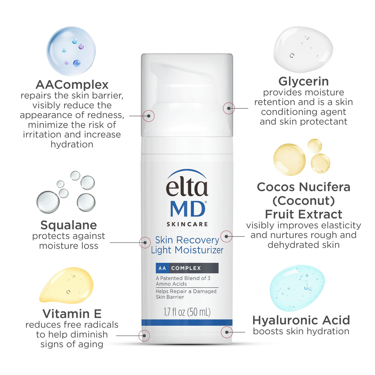 EltaMD moisturizer layered under makeup illustrating compatibility and finish