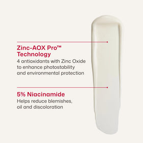 EltaMD sunscreen swatched on skin showing transparent natural finish