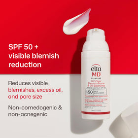 EltaMD sunscreen texture close-up highlighting lightweight, non-greasy feel