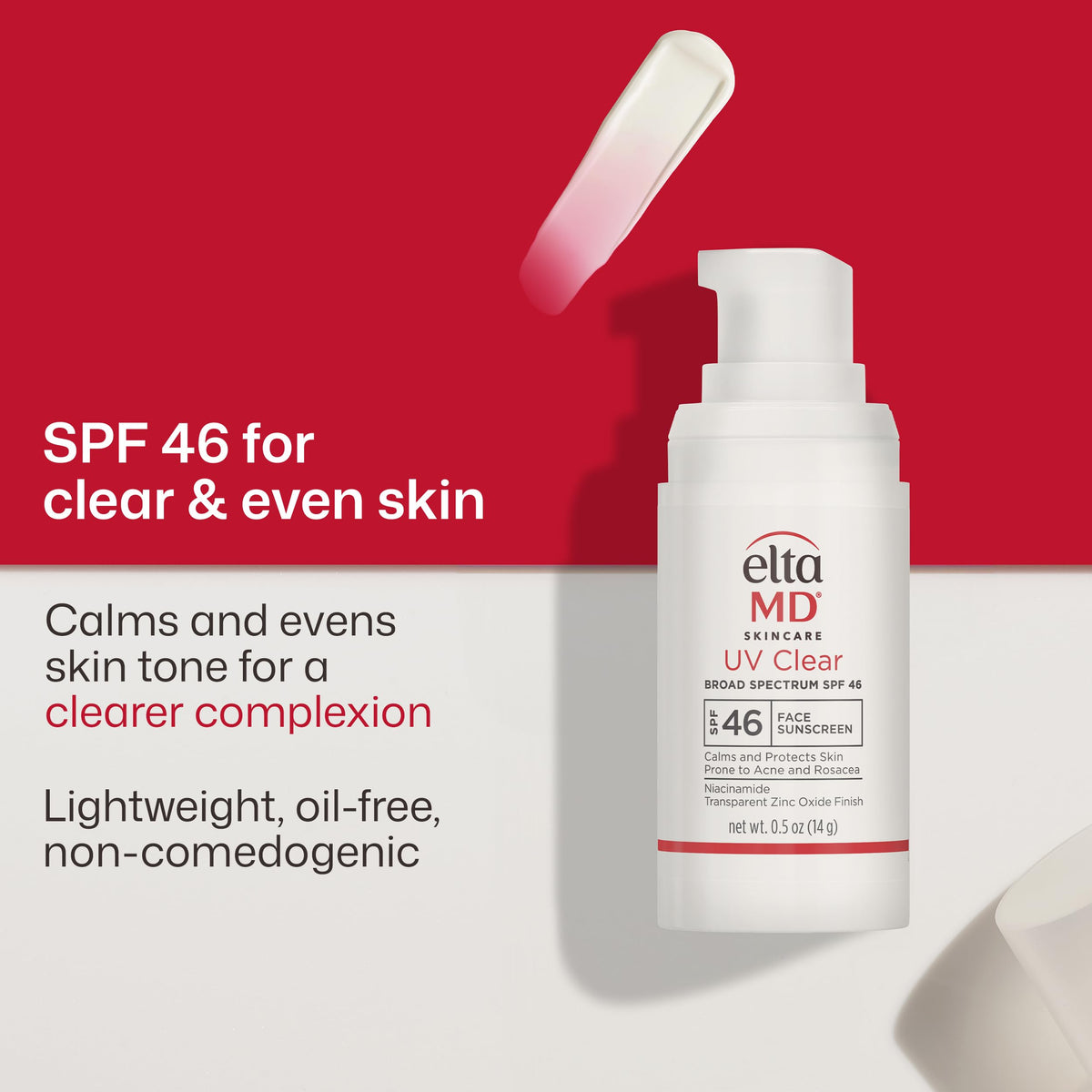 EltaMD application on cheek demonstrating smooth blendability under makeup