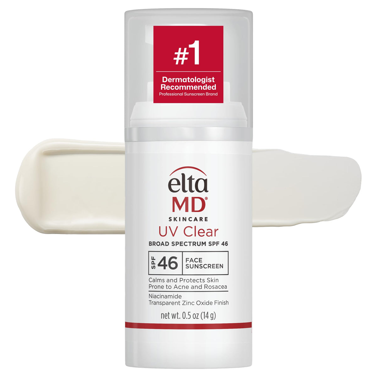 EltaMD front packaging showing compact sunscreen for travel convenience