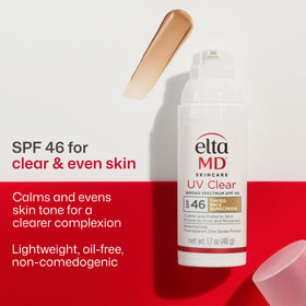 EltaMD close-up texture of tinted SPF 46 showing lightweight finish benefit