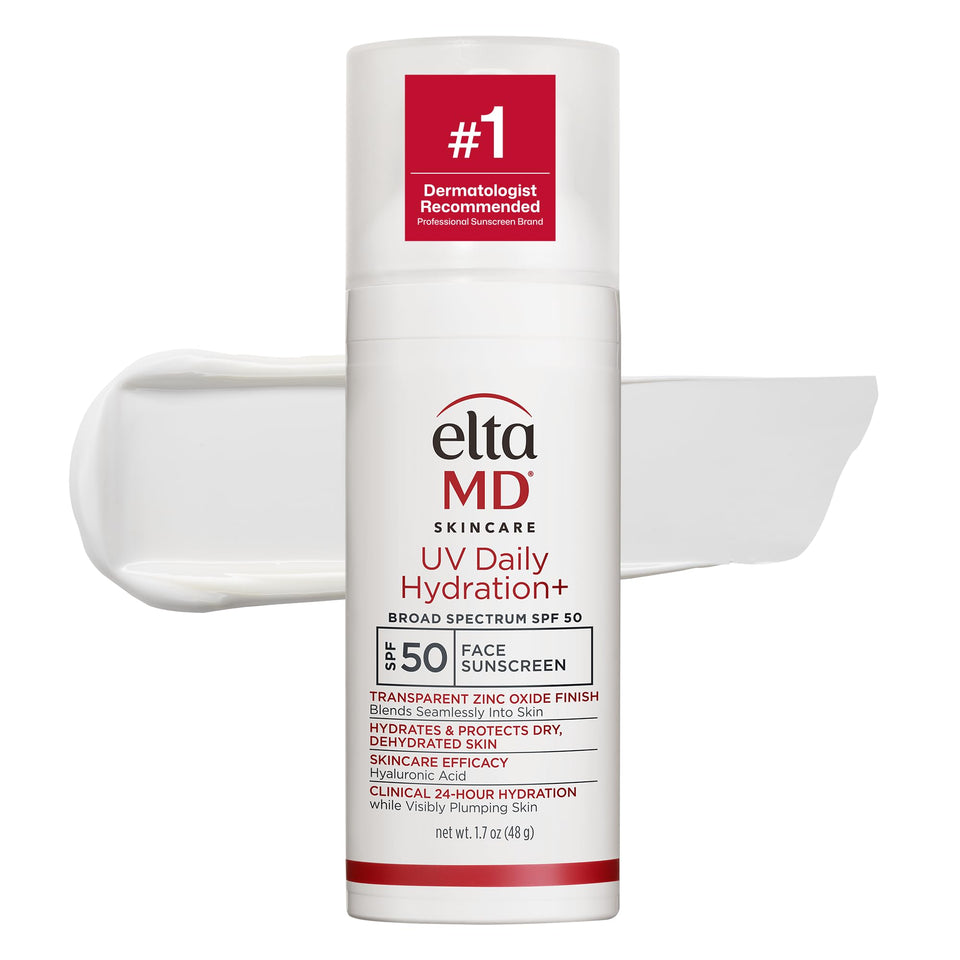 EltaMD front pump bottle showing product and brand, hygienic dispensing benefit