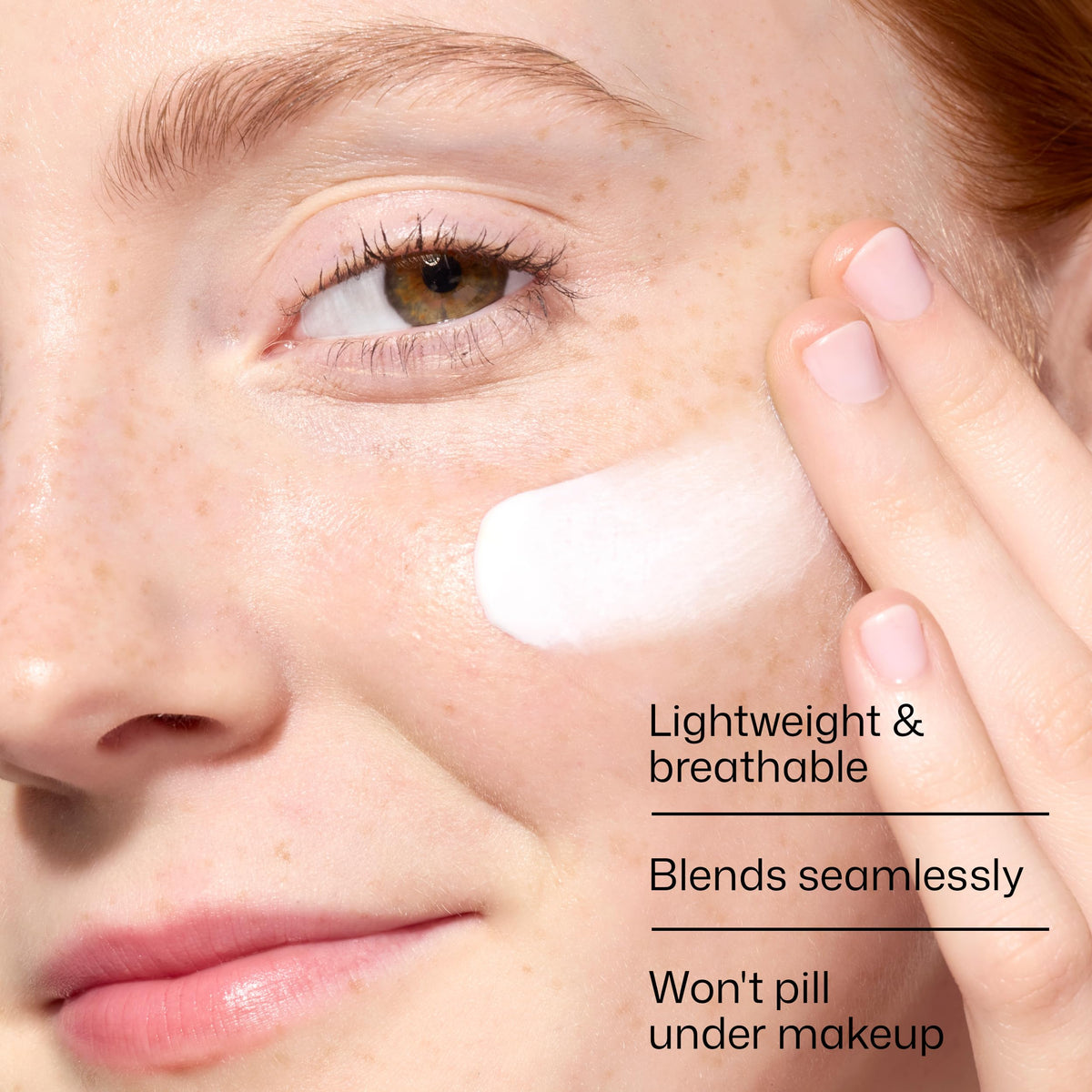 Cream texture swipe of EltaMD showing lightweight finish and hydration