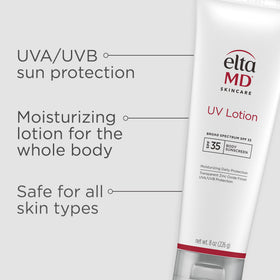 EltaMD lotion texture close-up demonstrating smooth, non-greasy hydration