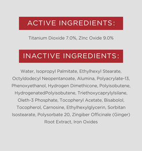 EltaMD product label close-up highlighting zinc oxide and paraben-free