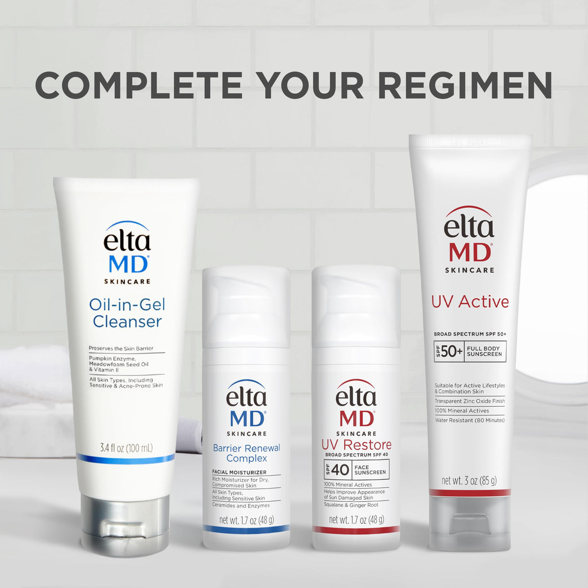 EltaMD UV Restore applied on cheek demonstrating coverage and subtle tint