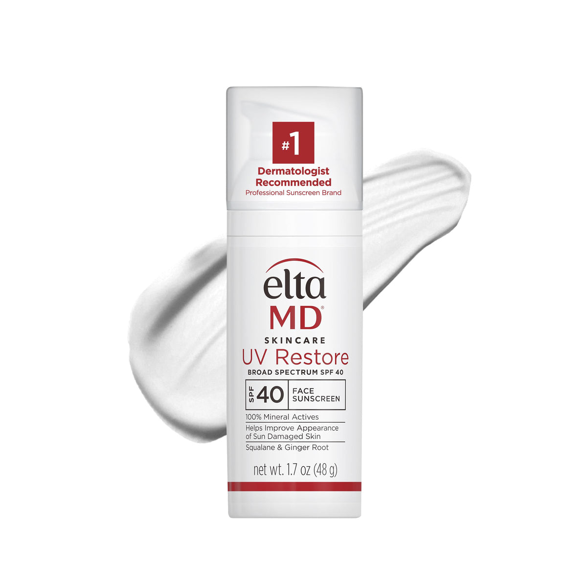 EltaMD UV Restore front packaging showing SPF 40 protection and tint benefit