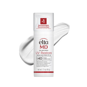 EltaMD UV Restore front packaging showing SPF 40 protection and tint benefit
