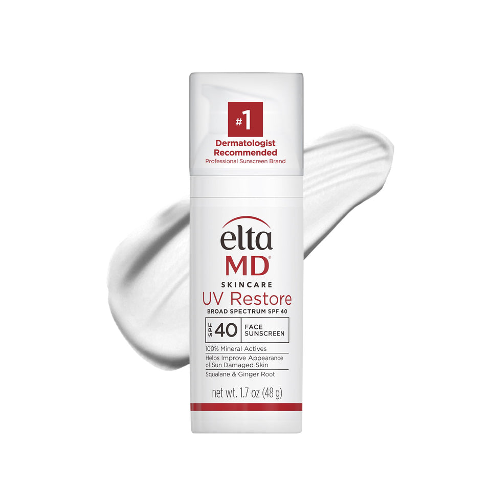 EltaMD UV Restore front packaging showing SPF 40 protection and tint benefit