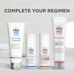EltaMD back label closeup showing ingredient information benefit