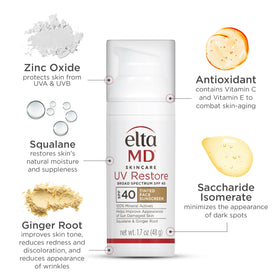 EltaMD cream texture closeup highlighting lightweight hydration benefit