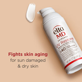 EltaMD UV Restore tinted cream swatch blending to even skin tone benefit