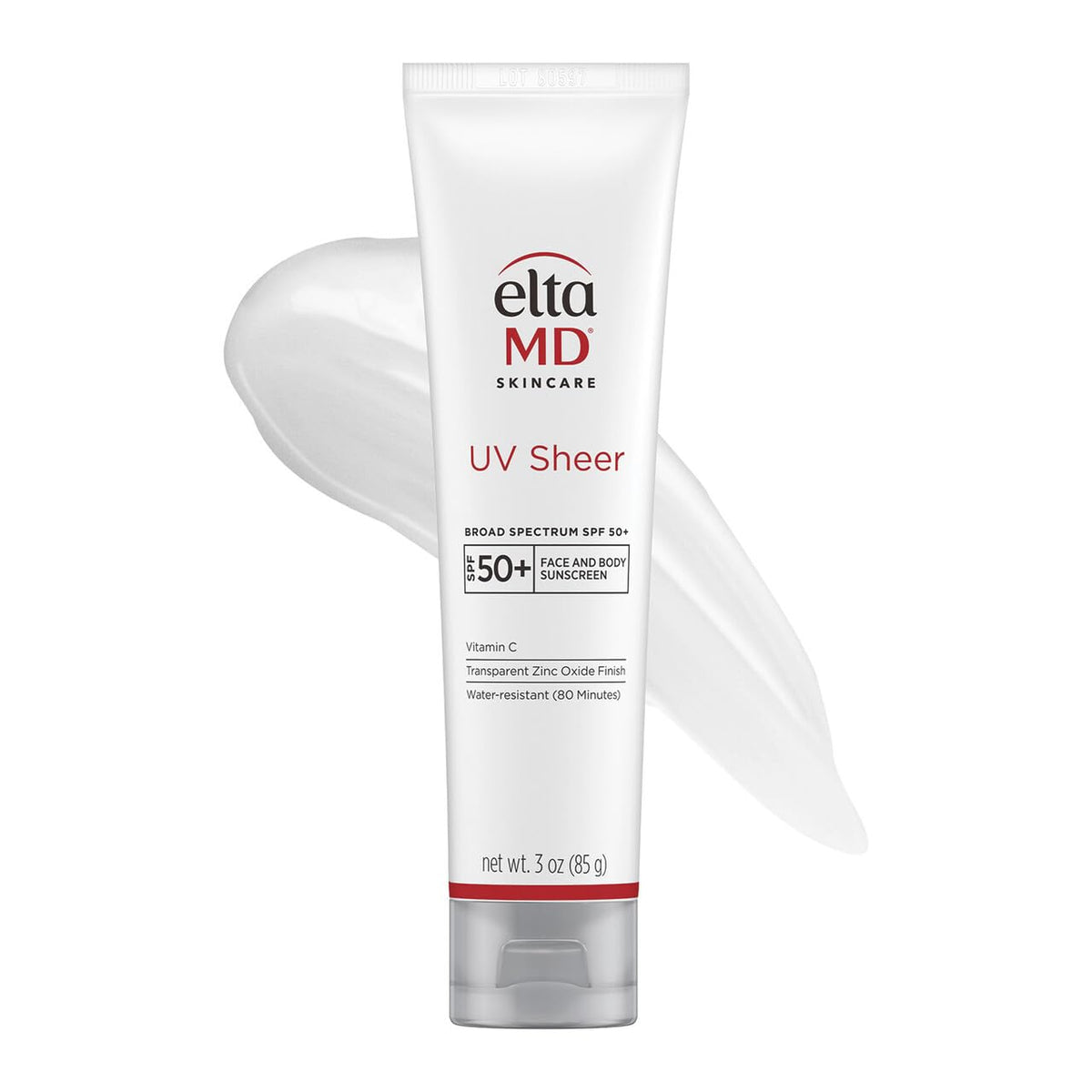 EltaMD front tube showing product name and SPF 50+ for quick ID and protection