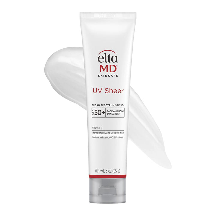 EltaMD front tube showing product name and SPF 50+ for quick ID and protection