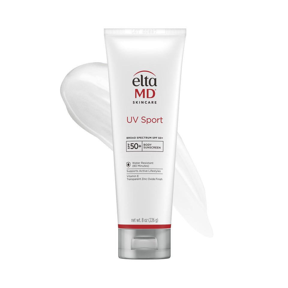 EltaMD UV Sport front tube showing SPF 50 for reliable protection