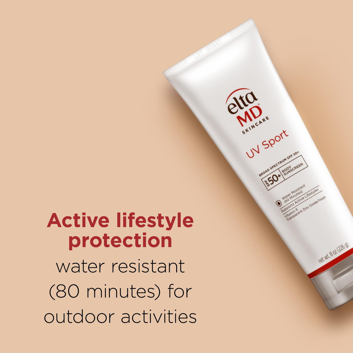 EltaMD dispensing lotion texture demonstrating easy spreadability benefit