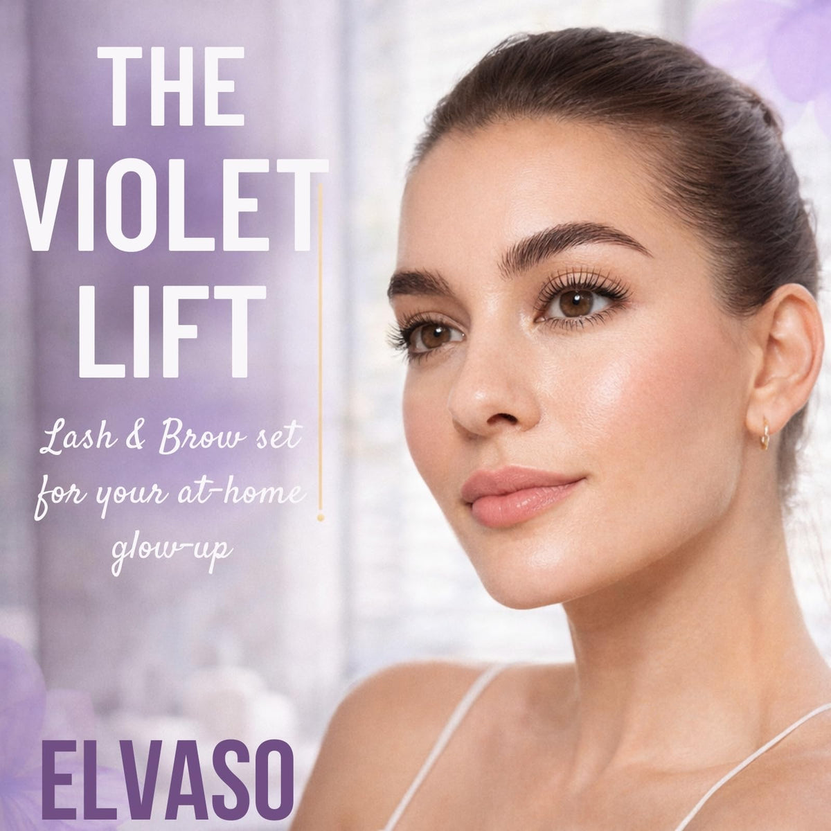 ELVASO before and after lashes showing lifted curl and longer-lasting definition